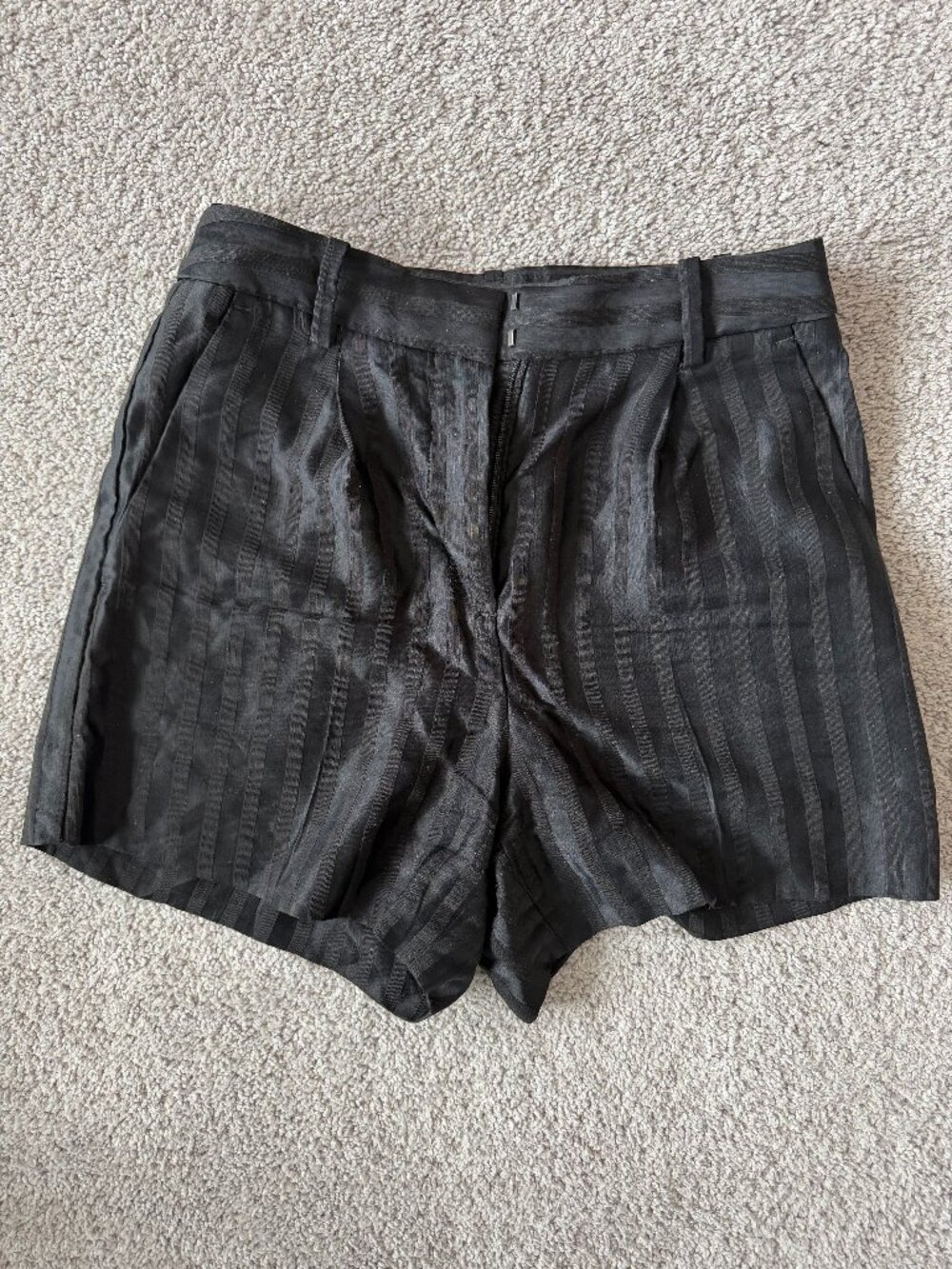 Banana Republic Stripe Viscose-Linen Shorts